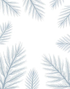 Soft Blue Fern Frond Cluster Rug