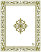 Golden Floral Medallion Border Rug