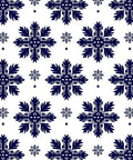 Navy Snowflake Winter Celebration Rug
