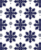 Navy Snowflake Winter Celebration Rug