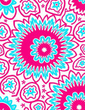 Vibrant Pink Turquoise Floral Radiance Rug