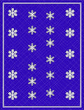 White Snowflake Blue Geometric Rug