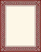 Deep Red Ornate Border Rug