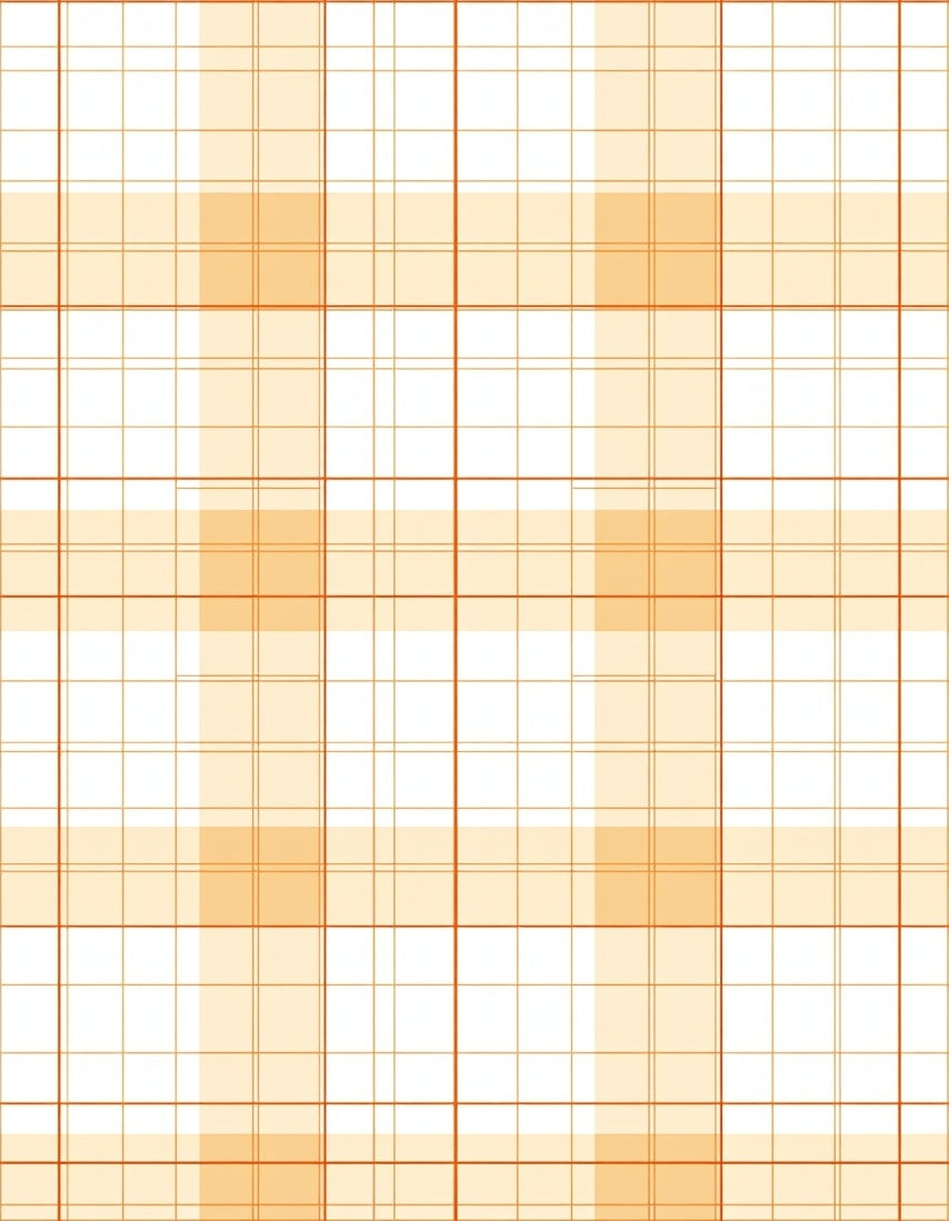 Soft Orange Plaid Grid Rug