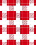 Red White Plaid Checks Rug