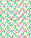 Pastel Coral Pink Flower Garland Rug