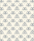 Ecru Damask Scroll Work Rug