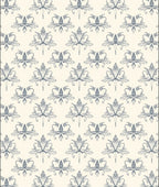 Ecru Damask Scroll Work Rug