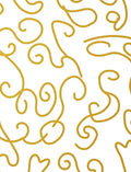 Gold Swirls Fluid Lines Rug