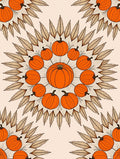 Orange Pumpkin Mandala Autumn Foliage Rug