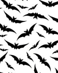 Dark Bat Silhouette Halloween Collage Rug