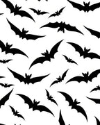 Dark Bat Silhouette Halloween Collage Rug