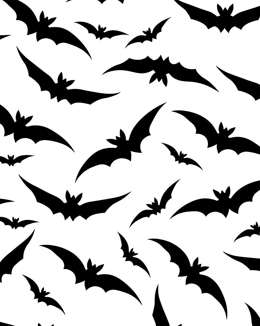Dark Bat Silhouette Halloween Collage Rug