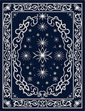 Midnight Blue Starburst Mandala Rug