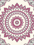 Deep Fuchsia Mandala Floral Medallion Rug