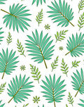 Emerald Tropical Palm Frond Foliage Rug