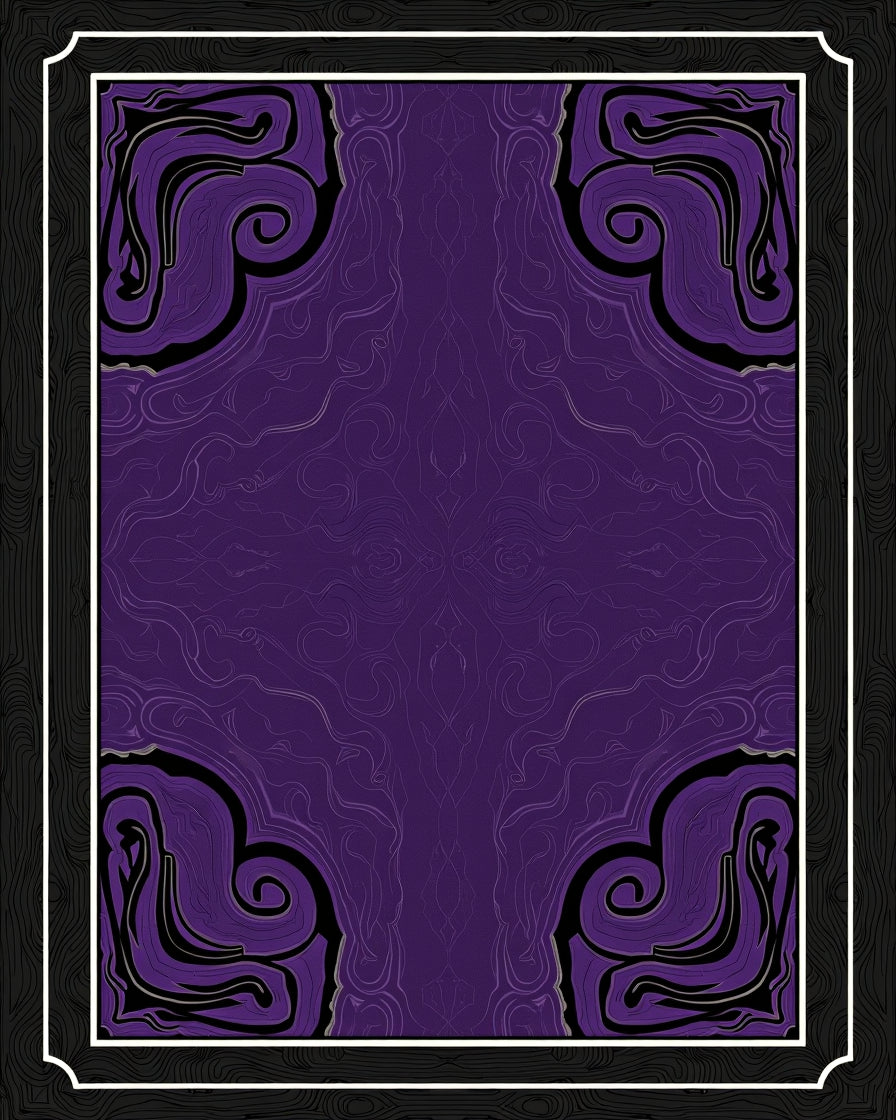 Rich Amethyst Swirl Abstract Rug