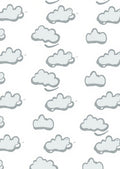 Whimsical Gray Cloud Scatter Rug