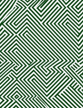 Deep Green Geometric Labyrinth Lines Rug