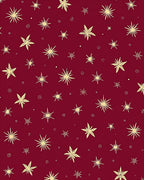 Crimson Golden Starburst Scatter Rug