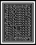 Black and White Geometric Maze Layout Rug
