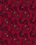 Deep Red Orchid Botanical Floral Rug