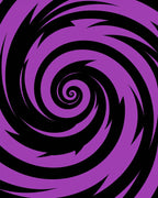 Purple Black Spiral Vortex Rug