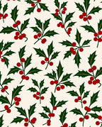Festive Holly Berry Sprigs Rug