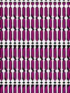 Vibrant Magenta Repeating Vertical Chain Rug