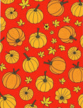 Pumpkin Maple Leaf Autumn Scarlet Round Rug