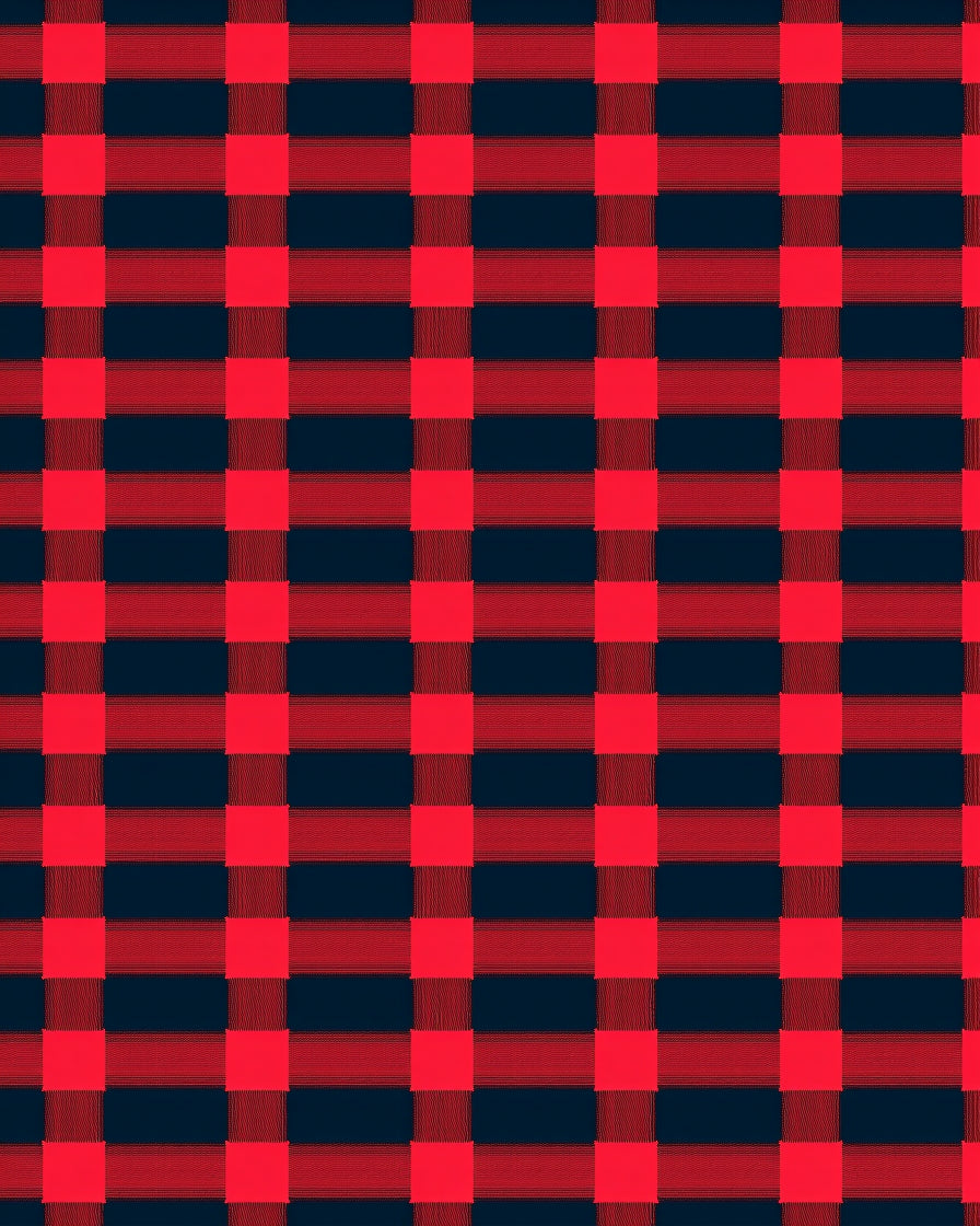 Classic Red Black Buffalo Plaid Check Rug