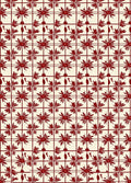 Crimson Floral Geometric Arrangement Rug
