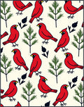 Vibrant Red Cardinal Tree Companions Rug