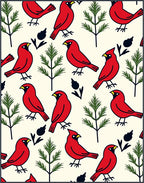 Vibrant Red Cardinal Tree Companions Rug