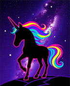 Cosmic Unicorn Neon Galaxy Rug