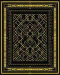 Yellow Geometric Interlocking Lines Rug