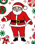 Cheery Santa Claus Christmas Holiday Rug