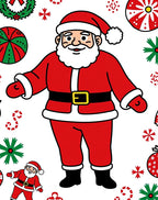 Cheery Santa Claus Christmas Holiday Rug
