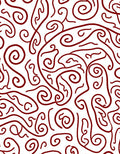 Crimson Swirl Abstract Organic Lines Rug