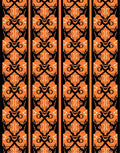 Bold Orange Black Vertical Stripe Rug