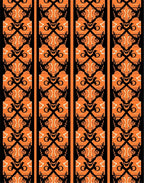 Bold Orange Black Vertical Stripe Rug