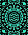 Teal Mandala Sun Burst Rug