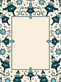 Teal Jester Folk Art Frame Rug