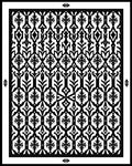 Black White Ornamental Lattice Rug