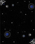 Cosmic Dark Blue Starry Night Rug