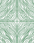 Green Abstract Organic Flow Rug