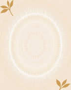 Golden Sunburst Medallion Beige Rug