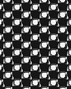 Black White Abstract Chessboard Check Rug