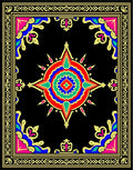 Bold Geometric Starburst Medallion Rug