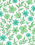 Verdant Green Floral Leafy Branches Rug